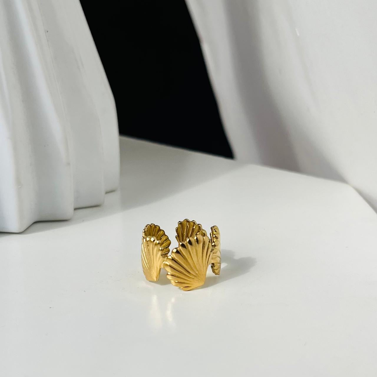 Adjustable Shell Ring ~ Anti Tarnish