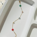 Multicoloured Flower Bracelet ~ Anti Tarnish