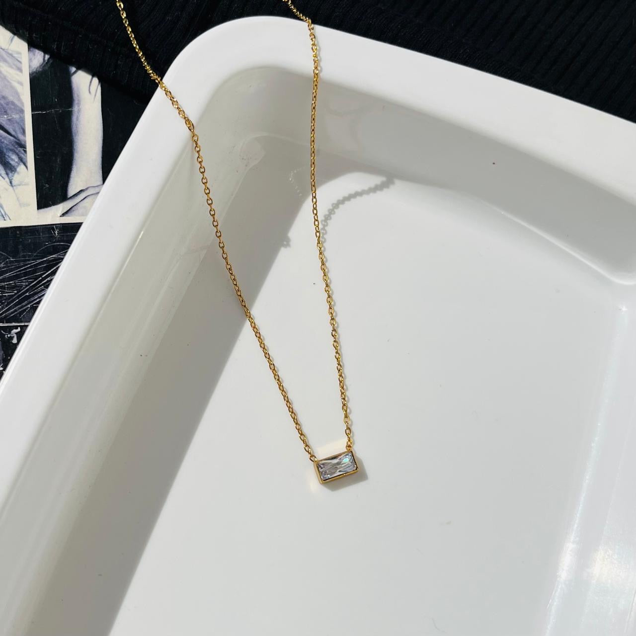 Livvy Diamond Necklace- Anti Tarnish