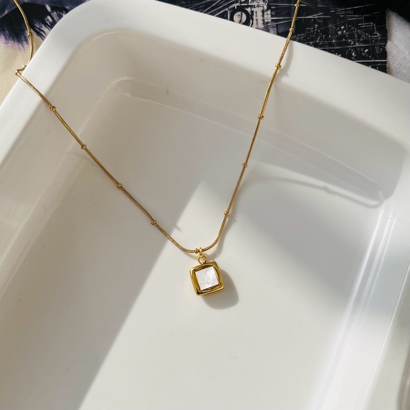 Olivia White Necklace ~ Anti Tarnish