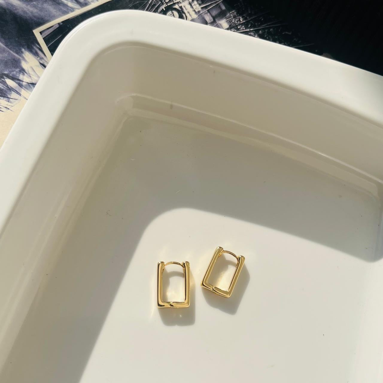 Small Square Hoops ~ Anti Tarnish