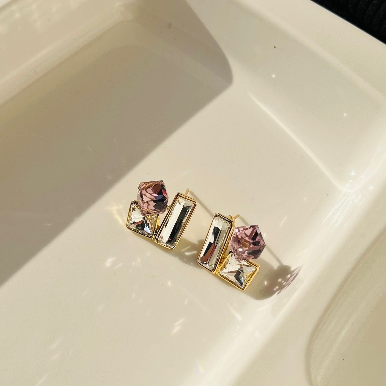 Pink Diamond Earrings