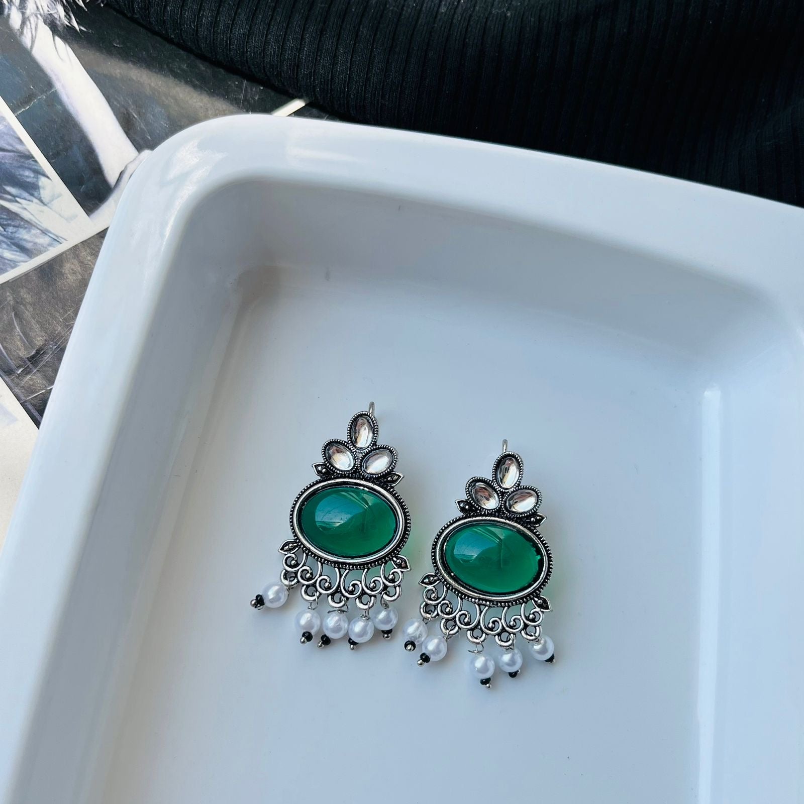 Green Avni Earrings