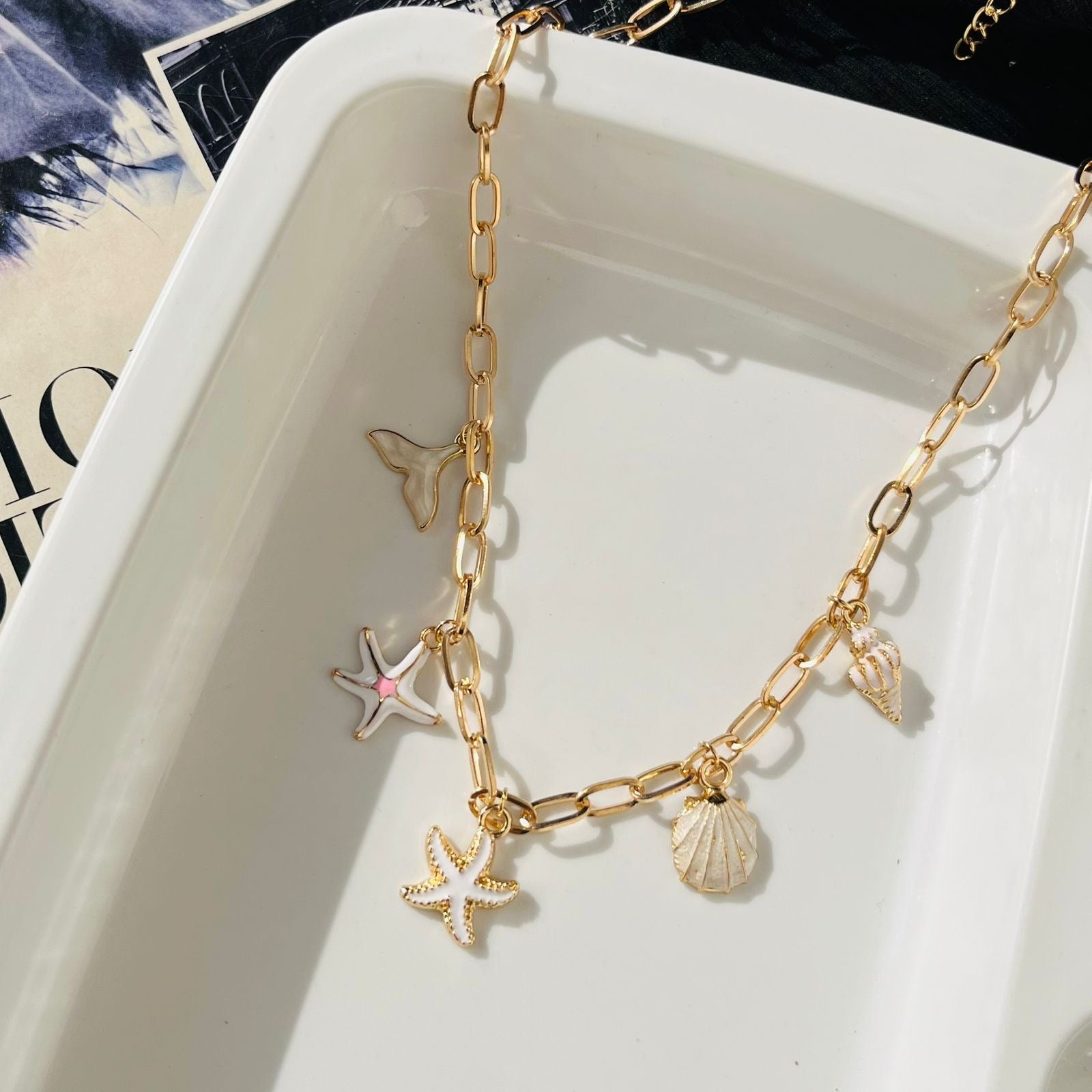 White Charms Necklace