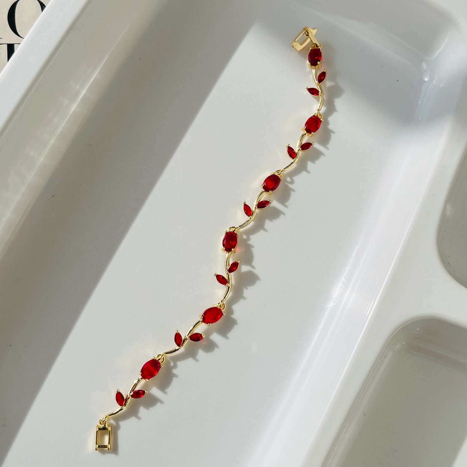 Red Tulip Bracelet ~ Anti Tarnish