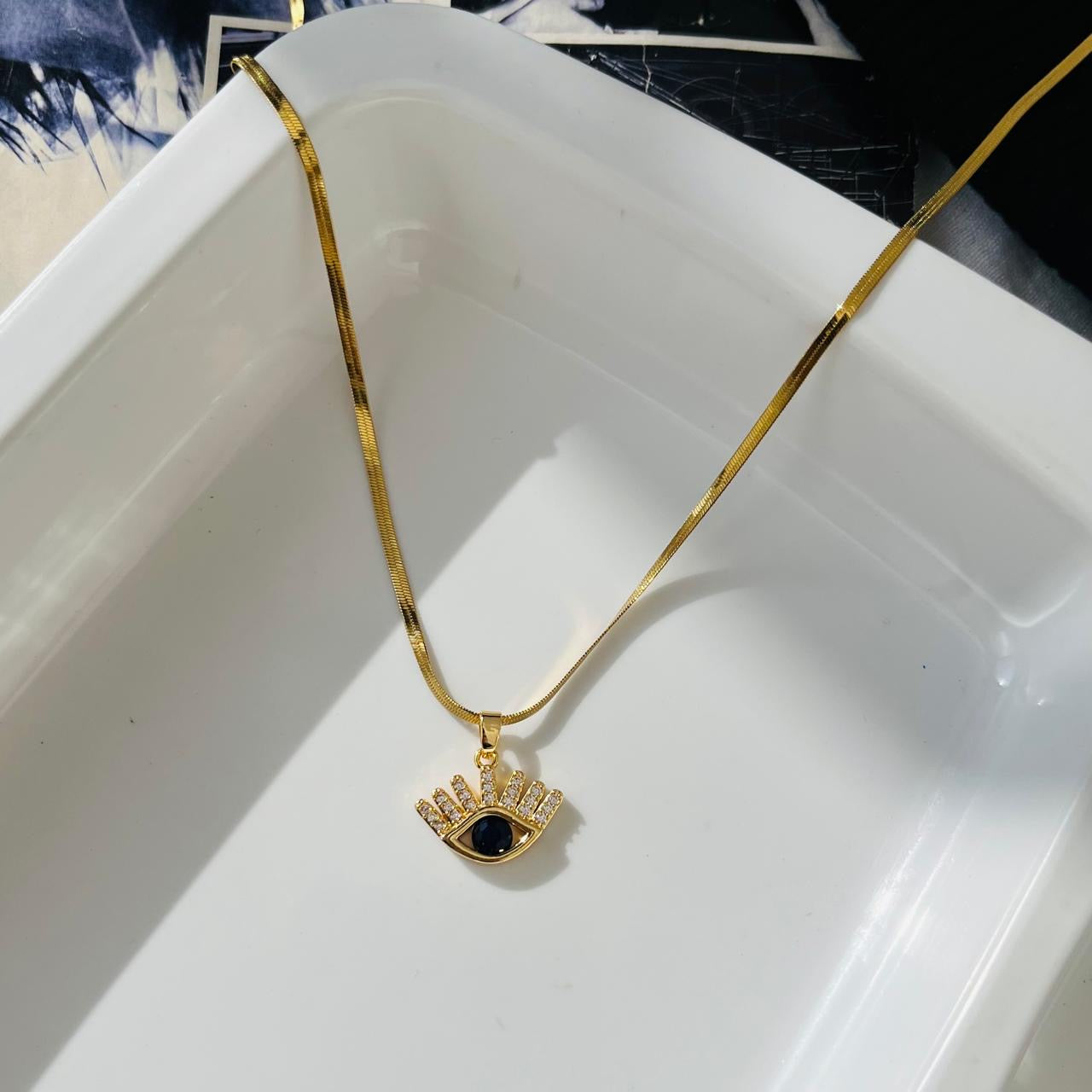 Evil Eye Necklace ~ Anti Tarnish