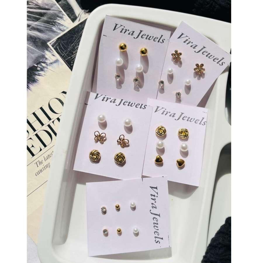 Studs card ~ 3 pairs