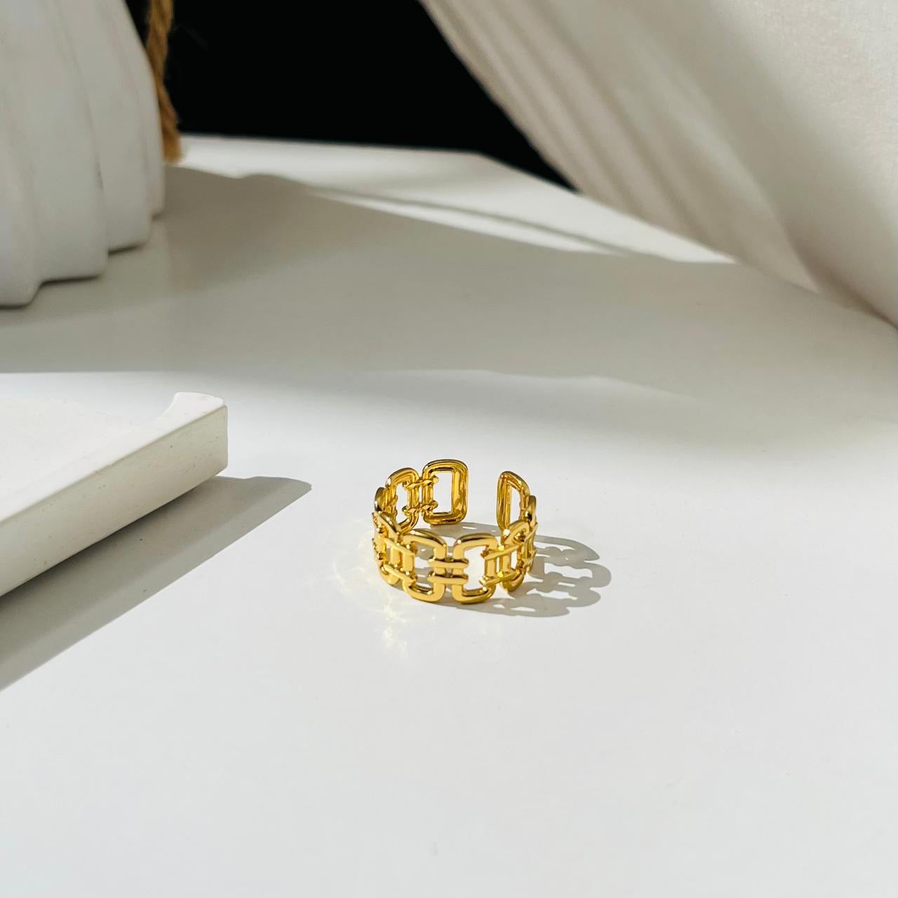 Chain Adjustable Ring ~ Anti Tarnish