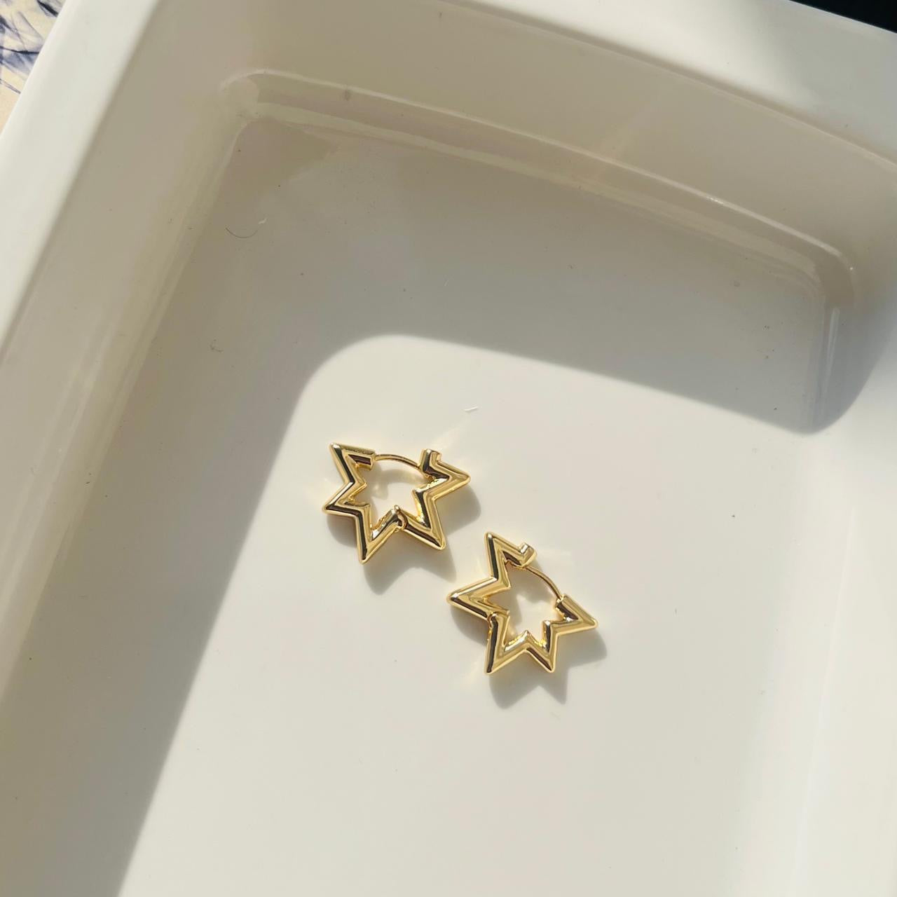 Star Hoops ~ Anti Tarnish
