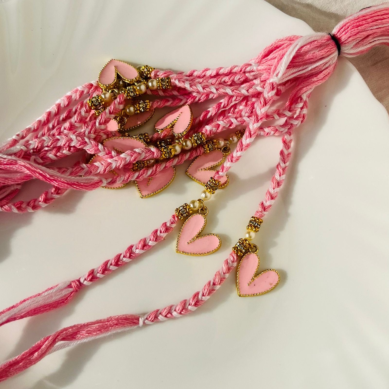 Pink Heart Rakhi