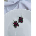 Pink Maroon Myra Earrings