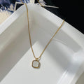 White Luna Necklace ~ Anti Tarnish