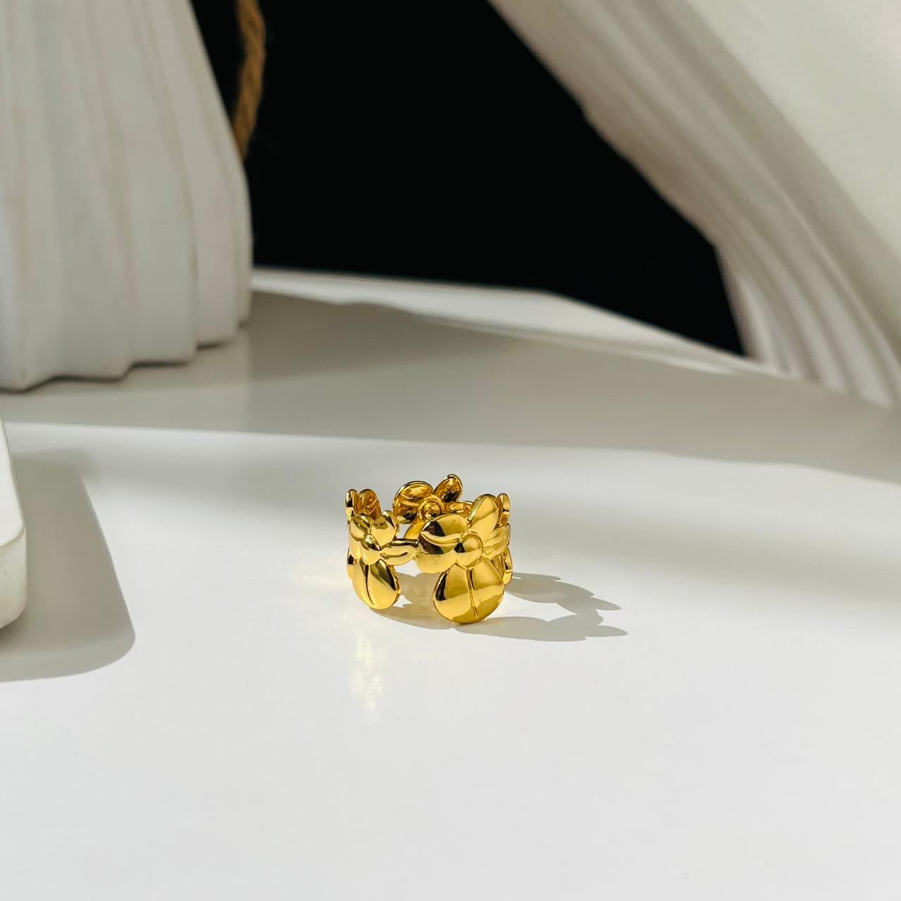 Cross Adjustable Ring ~ Anti Tarnish
