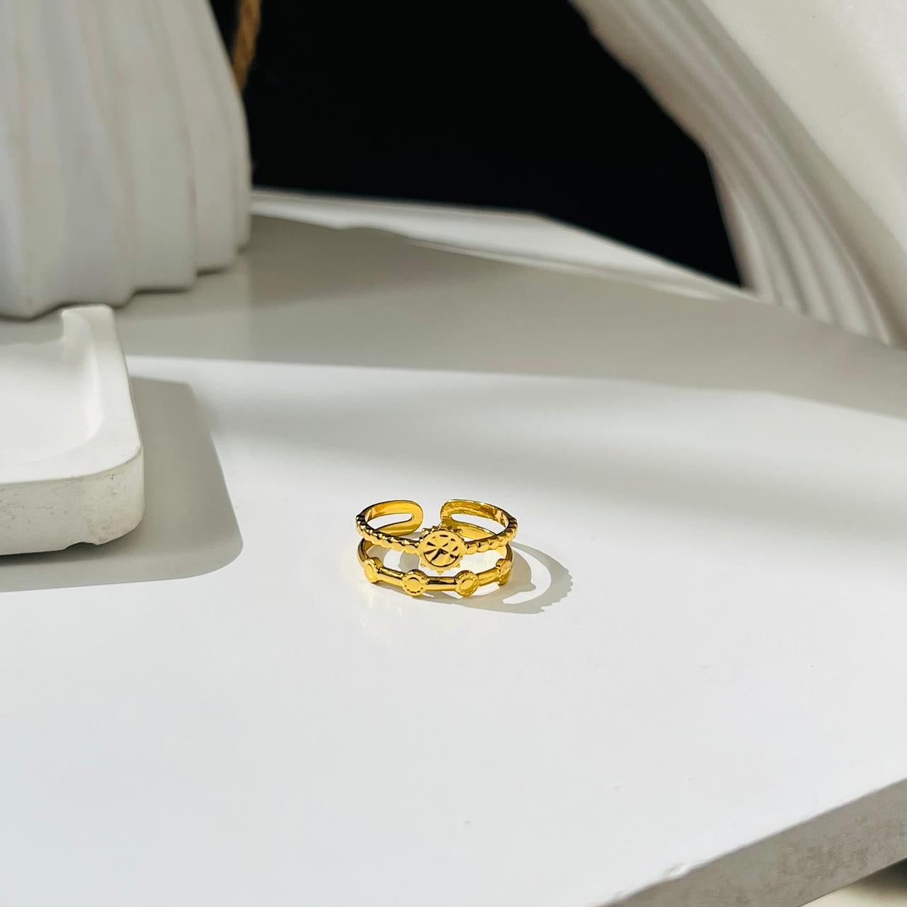 Kara Adjustable Ring ~ Anti Tarnish