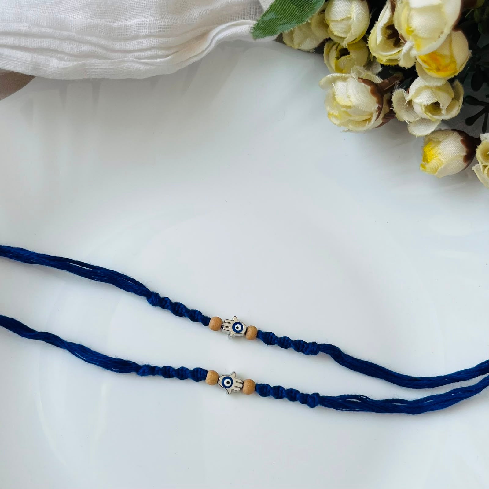 Silver Hamsa Rakhi