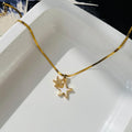 Dual Star Necklace ~ Anti Tarnish