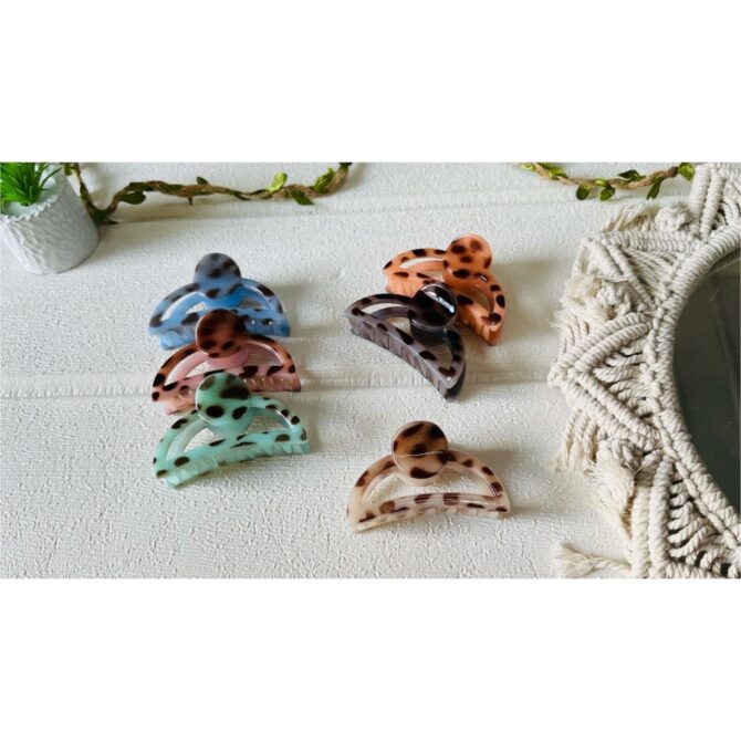 Leopard Pattern Semicircle Claws~ Medium