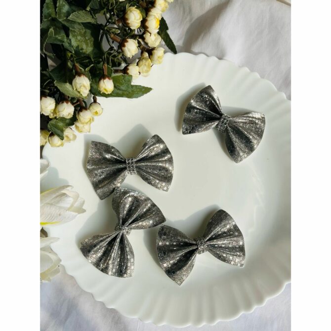 Silhouette Silver Bow Clips~ Small