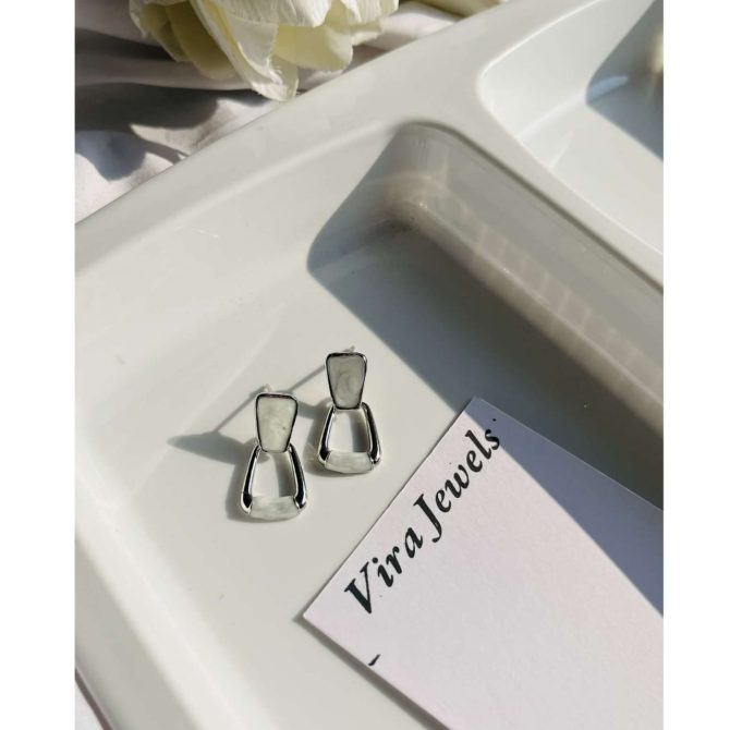 Vero White Earrings