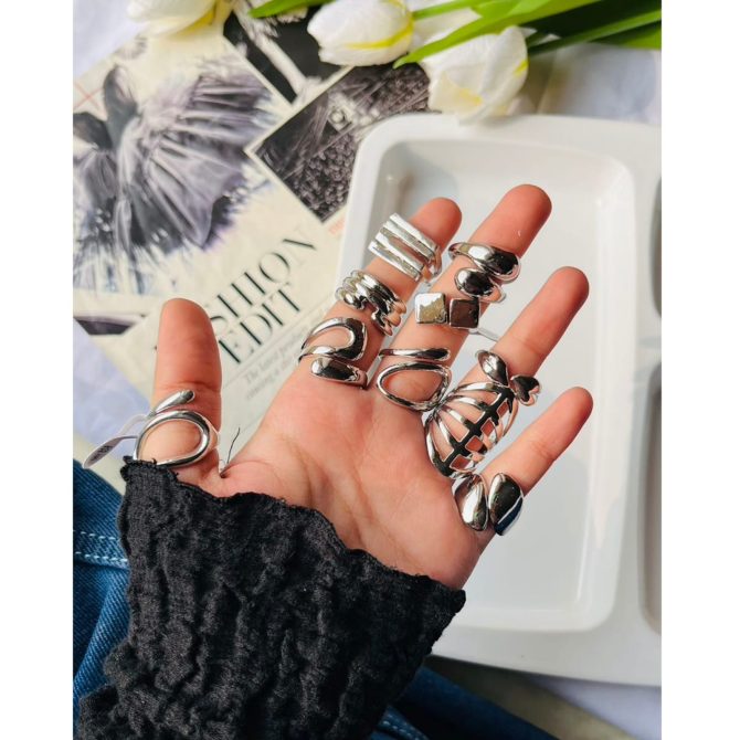 Silver Chunky Rings