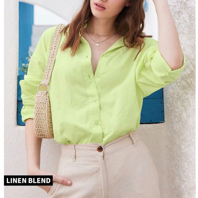 Neon Green Oversized-Fit Shirts - Image 4