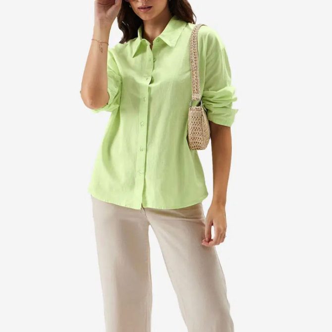 Neon Green Oversized-Fit Shirts - Image 3