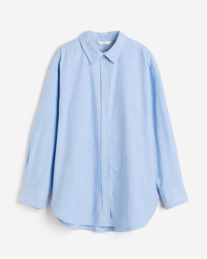 Blue Oversized-Fit Shirts - Image 4