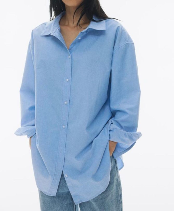 Blue Oversized-Fit Shirts - Image 2