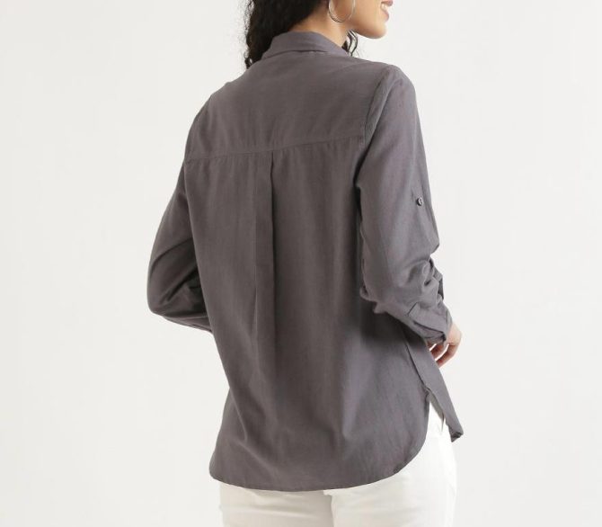 Charcoal Grey Oversized-Fit Shirts - Image 6