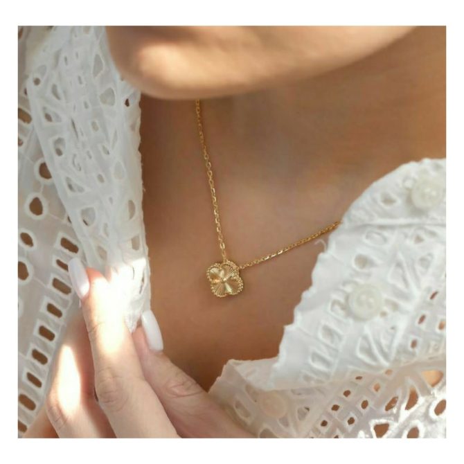 Minimalist Clover Necklace~ Anti Tarnish - Image 2