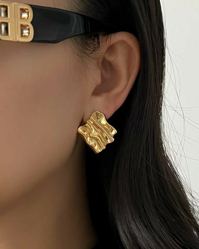 Textured Foil Earrings
