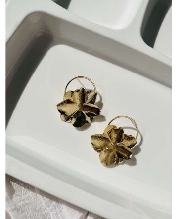 Golden Floral Earrings
