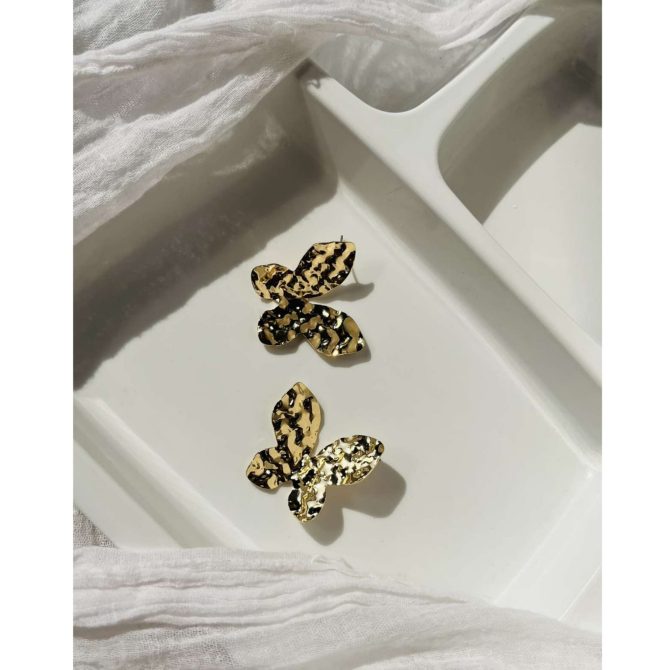 Textured Butterfly Earrings