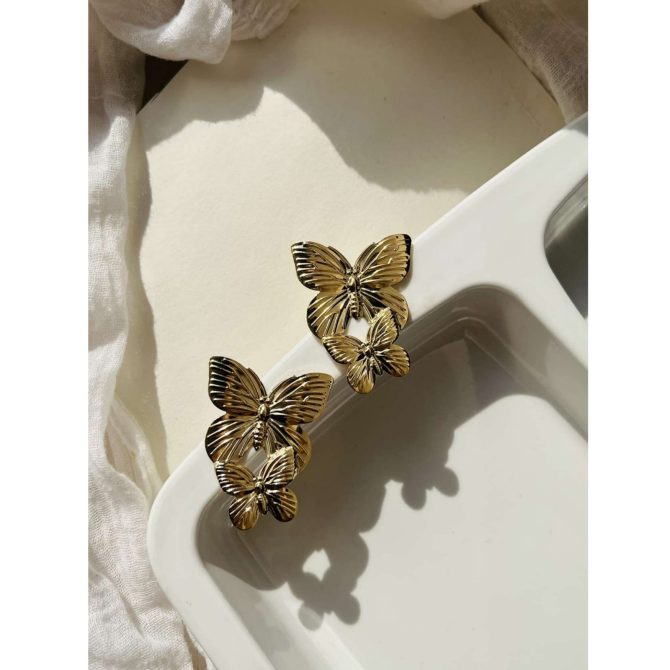 Dual Butterfly Earrings