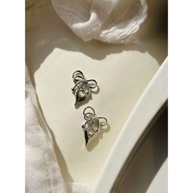 Bow Heart Earrings
