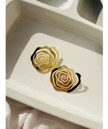 Golden Rose Earrings