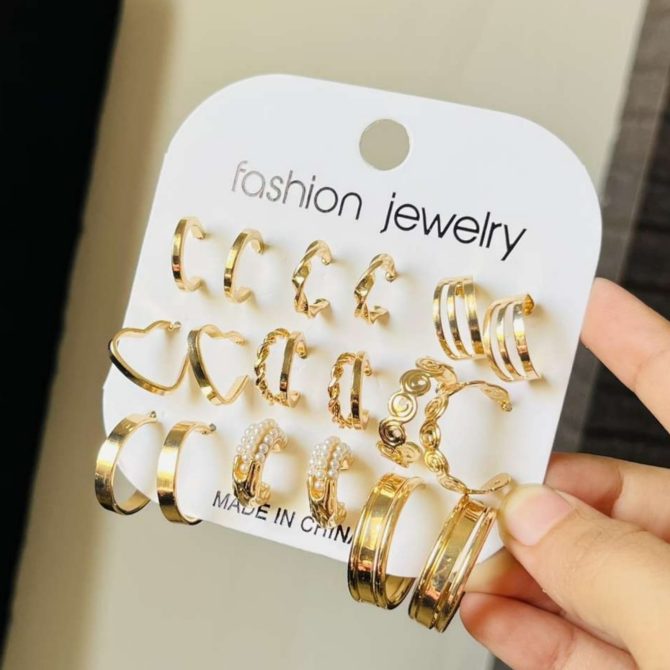 Evelyn Earrings Combo (₹20 Per Pair)