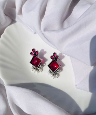 Pink Pearl Jhumkas