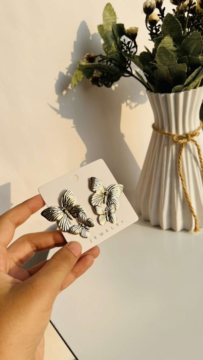 Dual Butterfly Earrings
