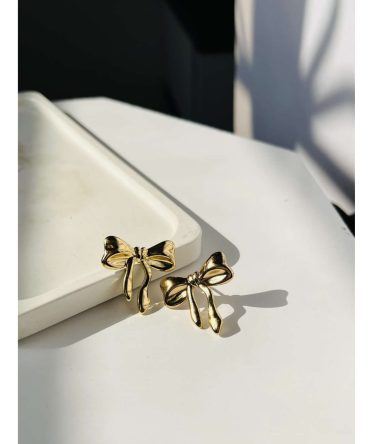 Twisted Bow Earrings~ Anti Tarnish
