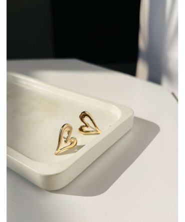 Golden Heart Earrings