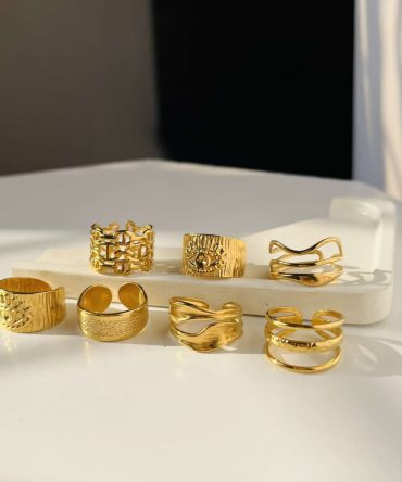 Golden Chunky Rings