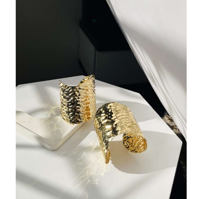 Textured Golden Bangle