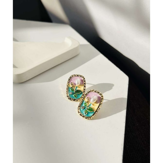 Multicolor Tulip Earrings