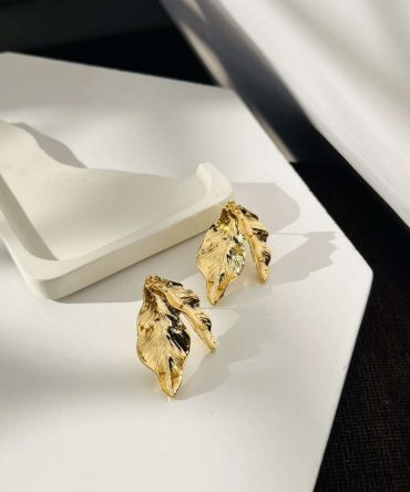 Textured Leaves Earrings