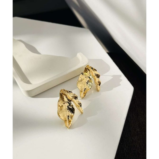 Textured Leaves Earrings