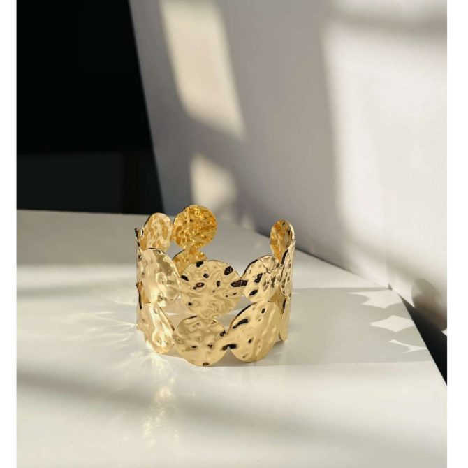 Textured Floral Bangle