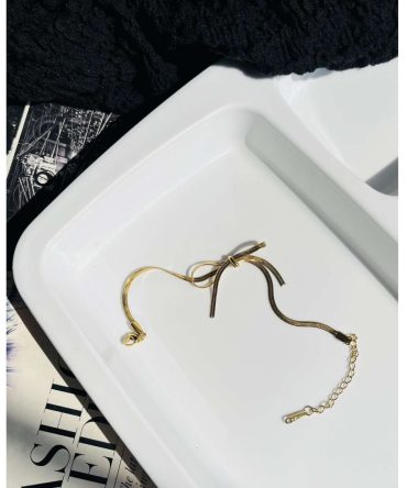 Bow Snake Chain Bracelet~ Anti Tarnish