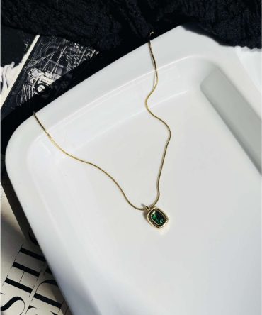 Tiffany Green Necklace~ Anti Tarnish