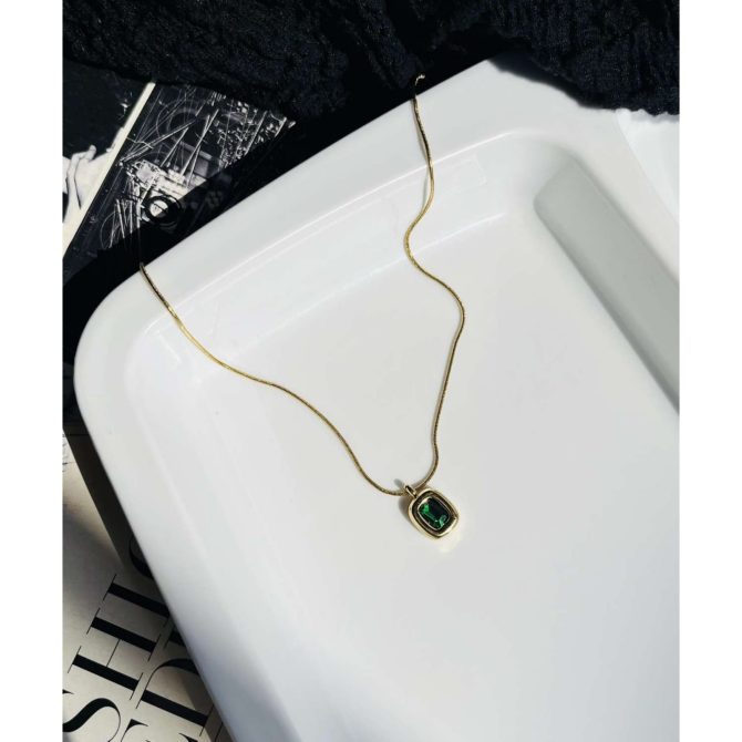 Tiffany Green Necklace~ Anti Tarnish